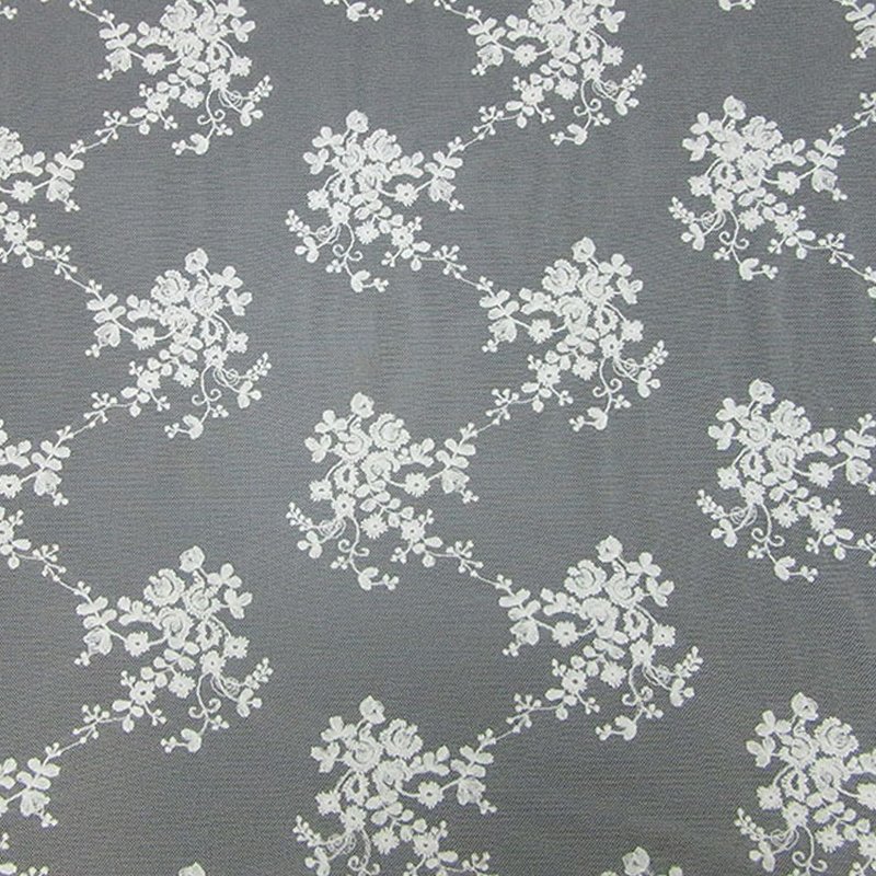 Embroidered Lace Bridal Evening Polyester Sequin Fabric for Bridal Who 2
